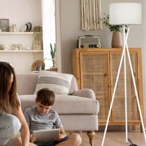 Tripod Floor Lamp White - Threshold- White